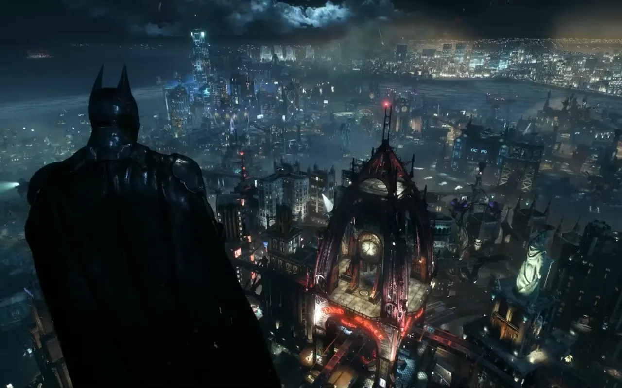 Batman Looking Down on Gotham live wallpaper preview