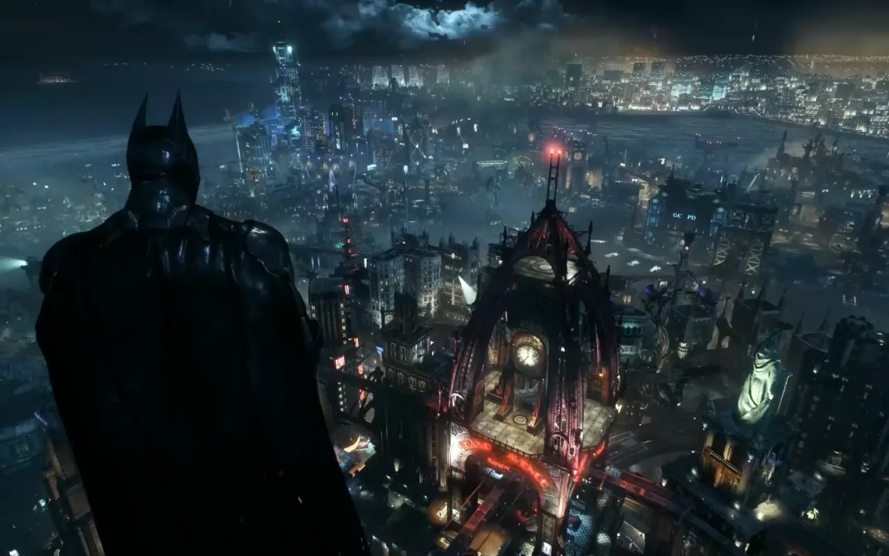 Batman Looking Down on Gotham live wallpaper preview