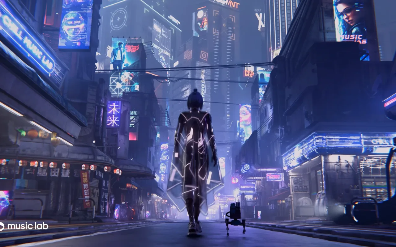 MusicLab - Cyberpunk Street live wallpaper preview