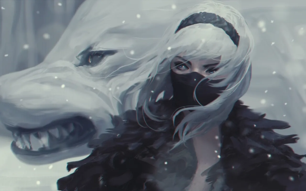 Snow Wolf live wallpaper preview
