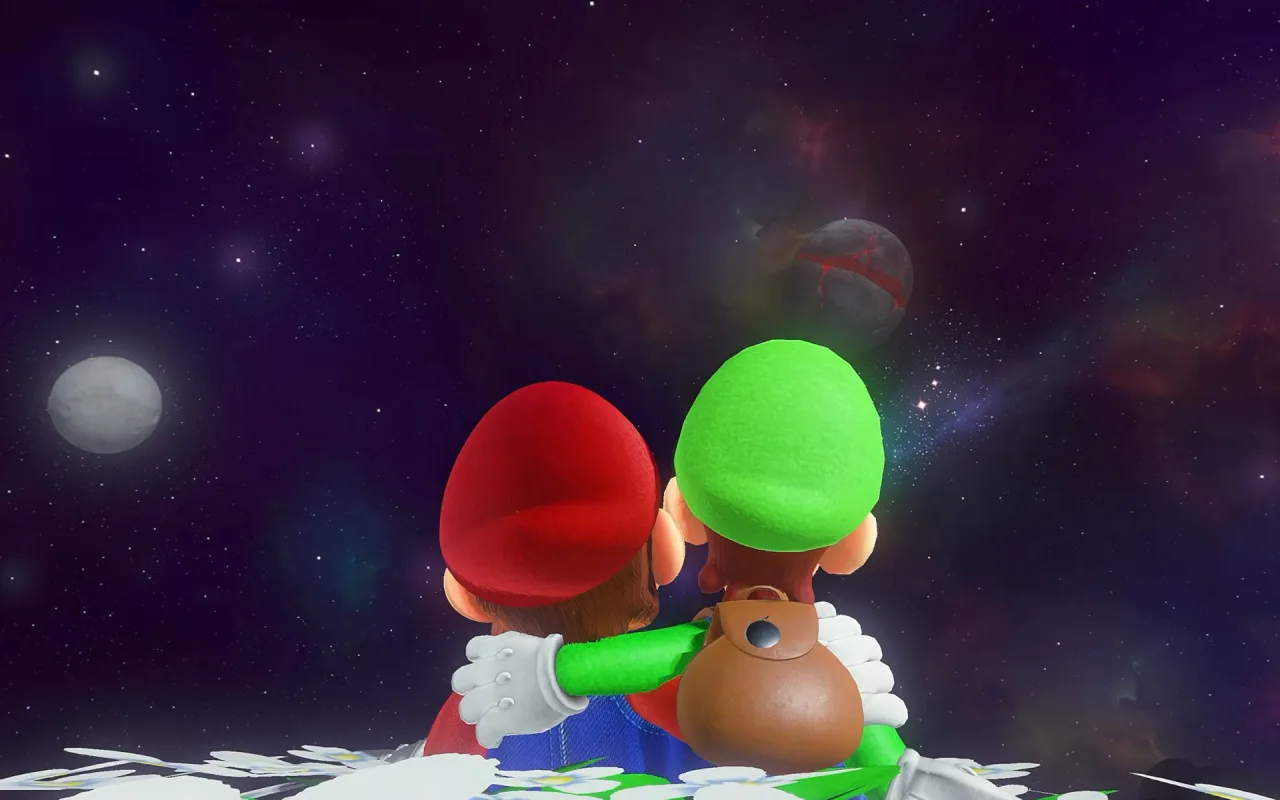 Mario and Luigi in the Universe live wallpaper preview