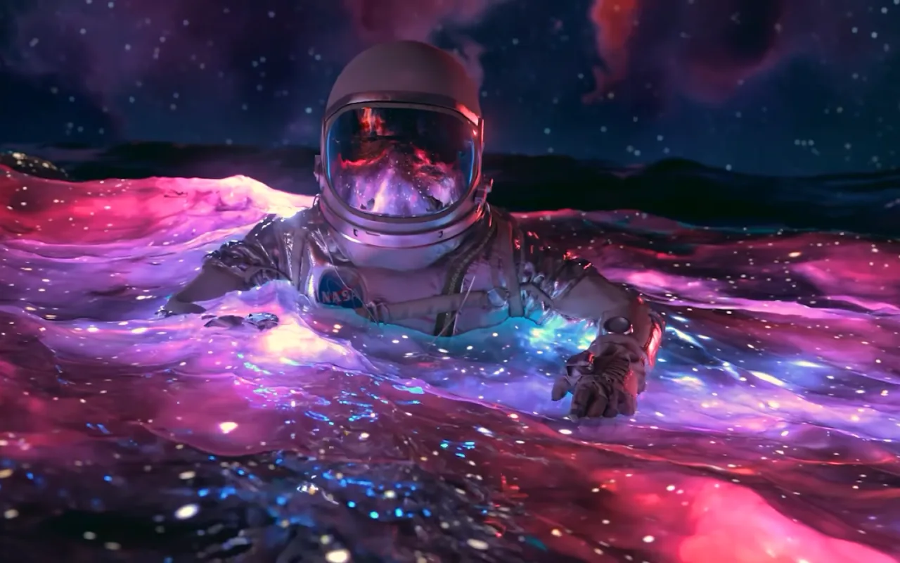 Floating Spaceman live wallpaper preview