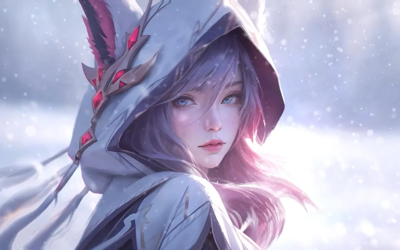 Ahri Snow live wallpaper preview