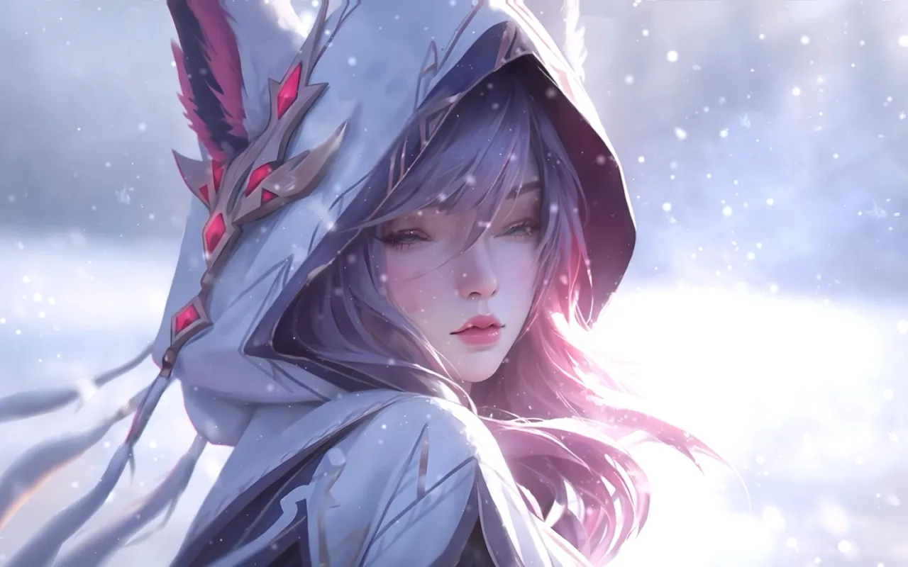 Ahri Snow live wallpaper preview