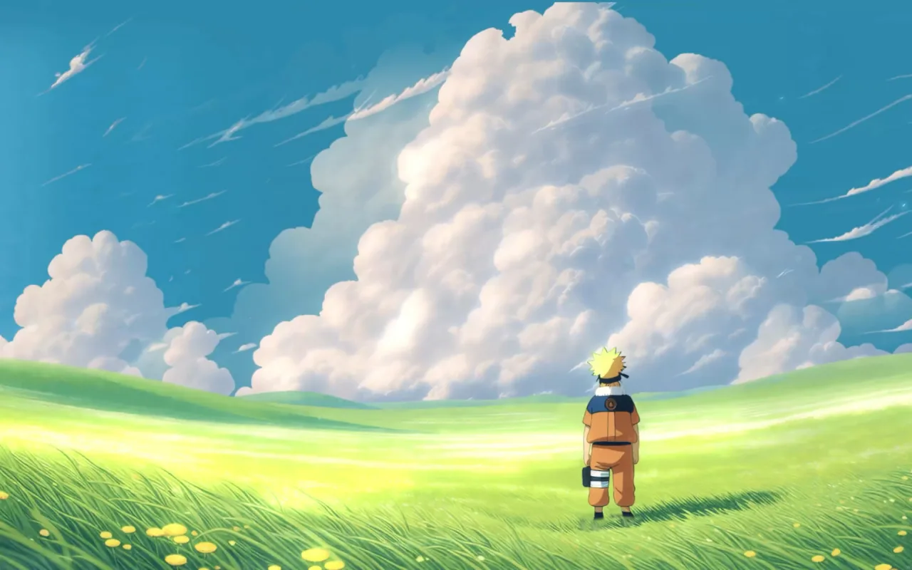 Naruto Sky and Fields live wallpaper preview