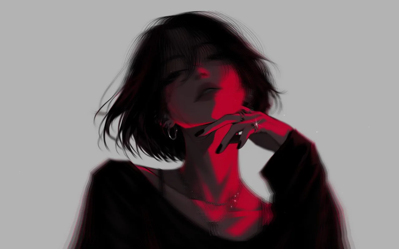 red girl live wallpaper preview