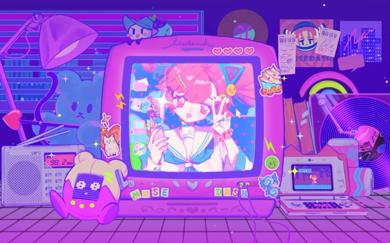 Muse Dash Neon Radio live wallpaper preview