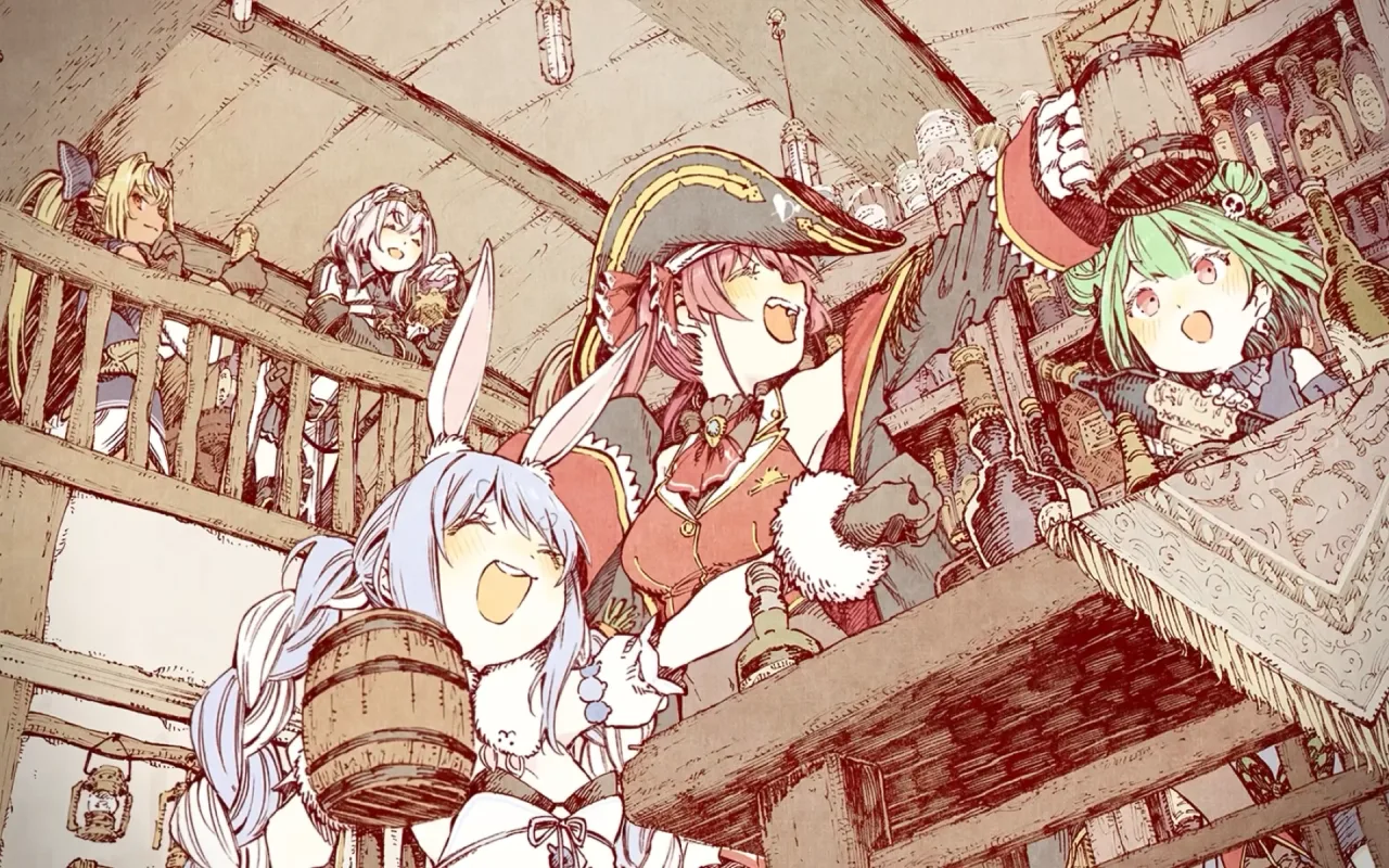 Hololive Tavern live wallpaper preview