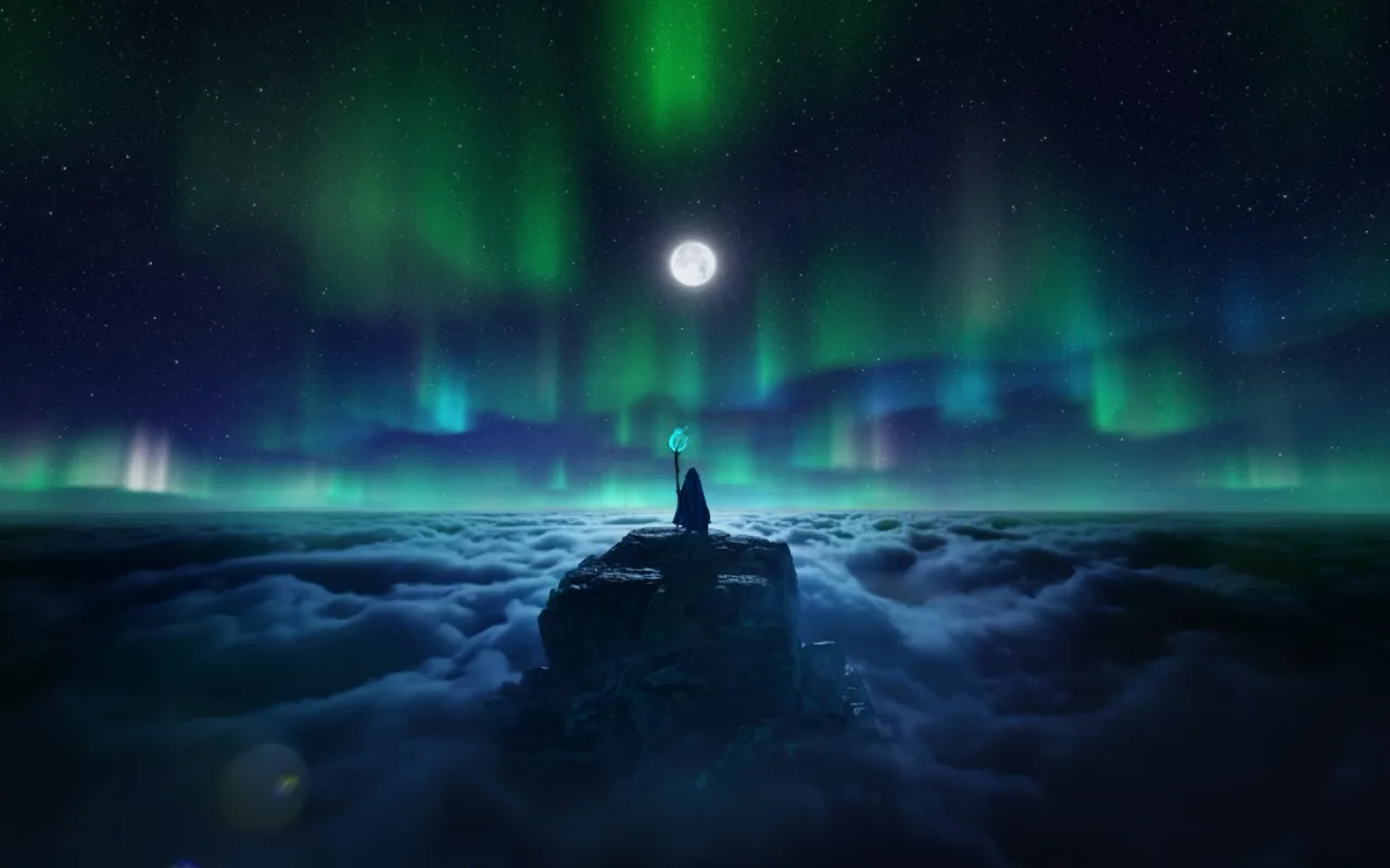 Sorcerer Aurora live wallpaper preview