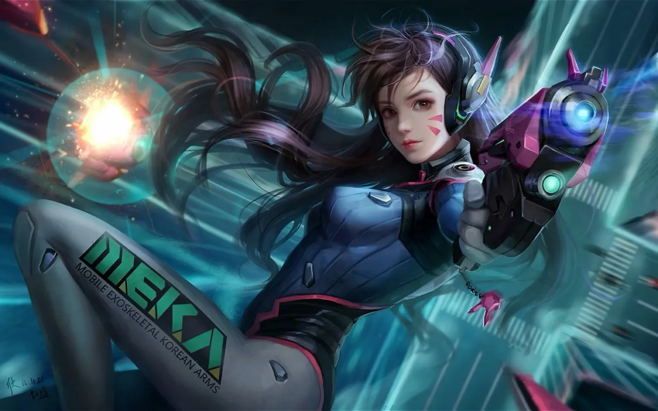 D.Va Firing live wallpaper preview