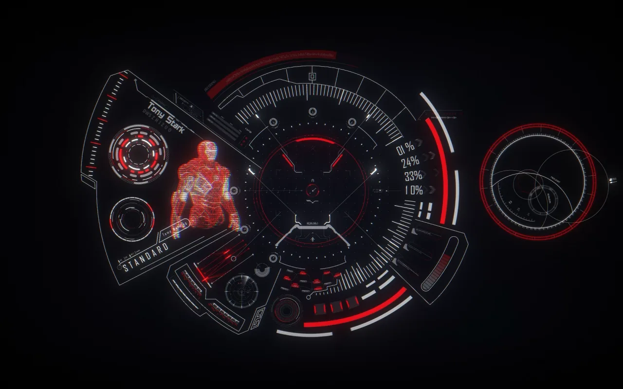 Iron Man HUD live wallpaper preview