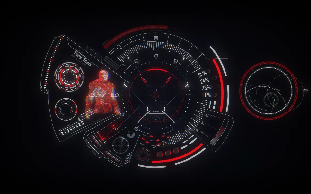 Iron Man HUD live wallpaper preview