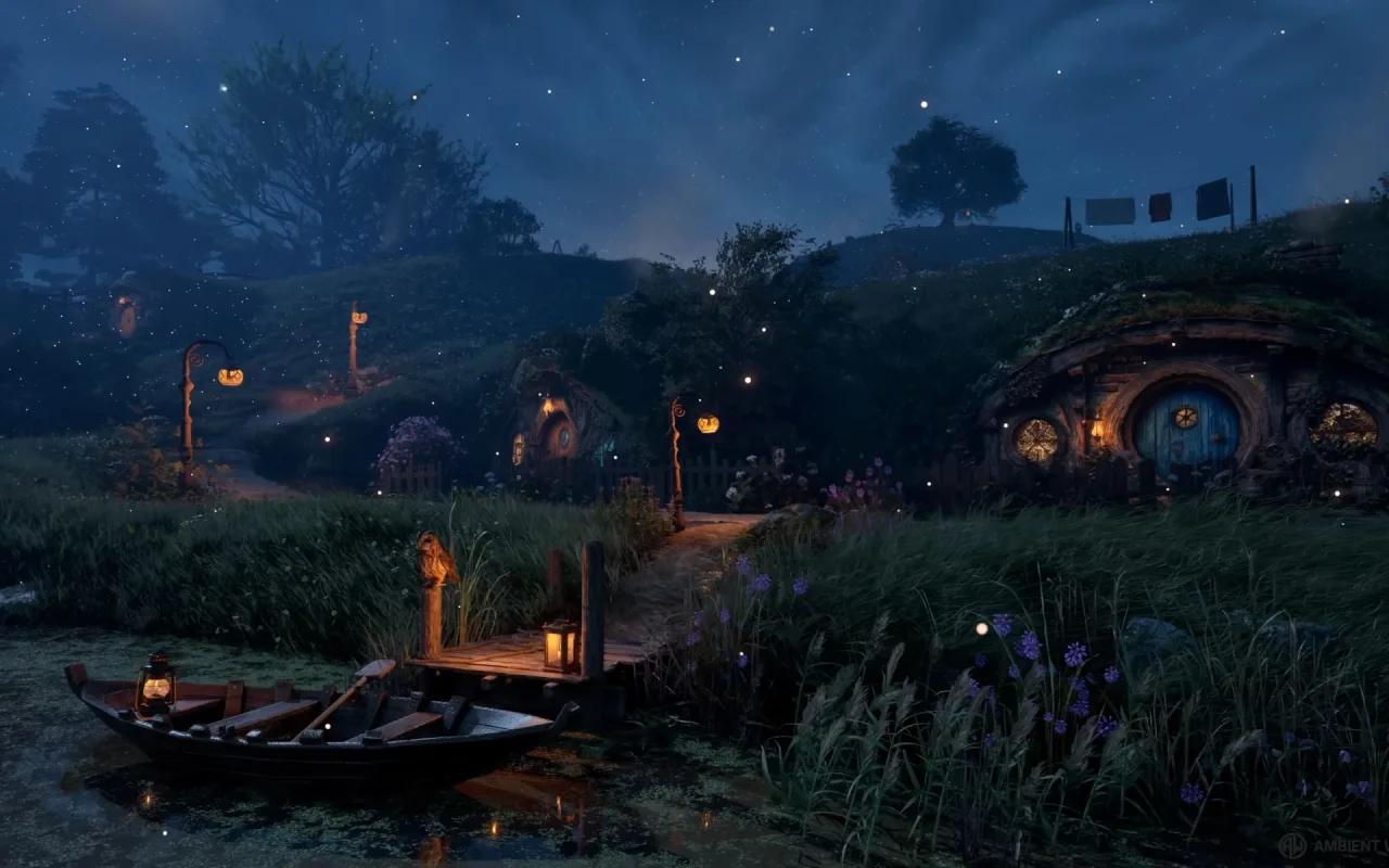 Night in The Shire live wallpaper preview