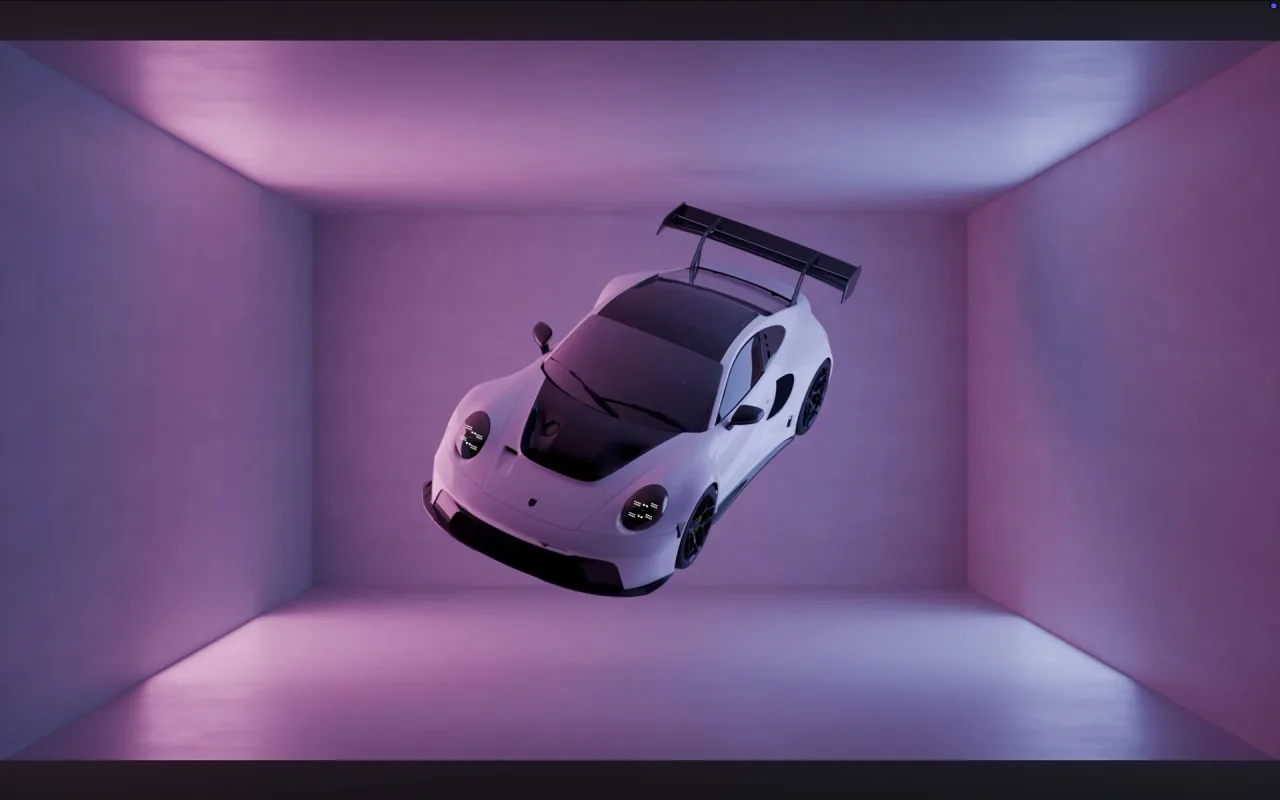 floating porsche live wallpaper preview