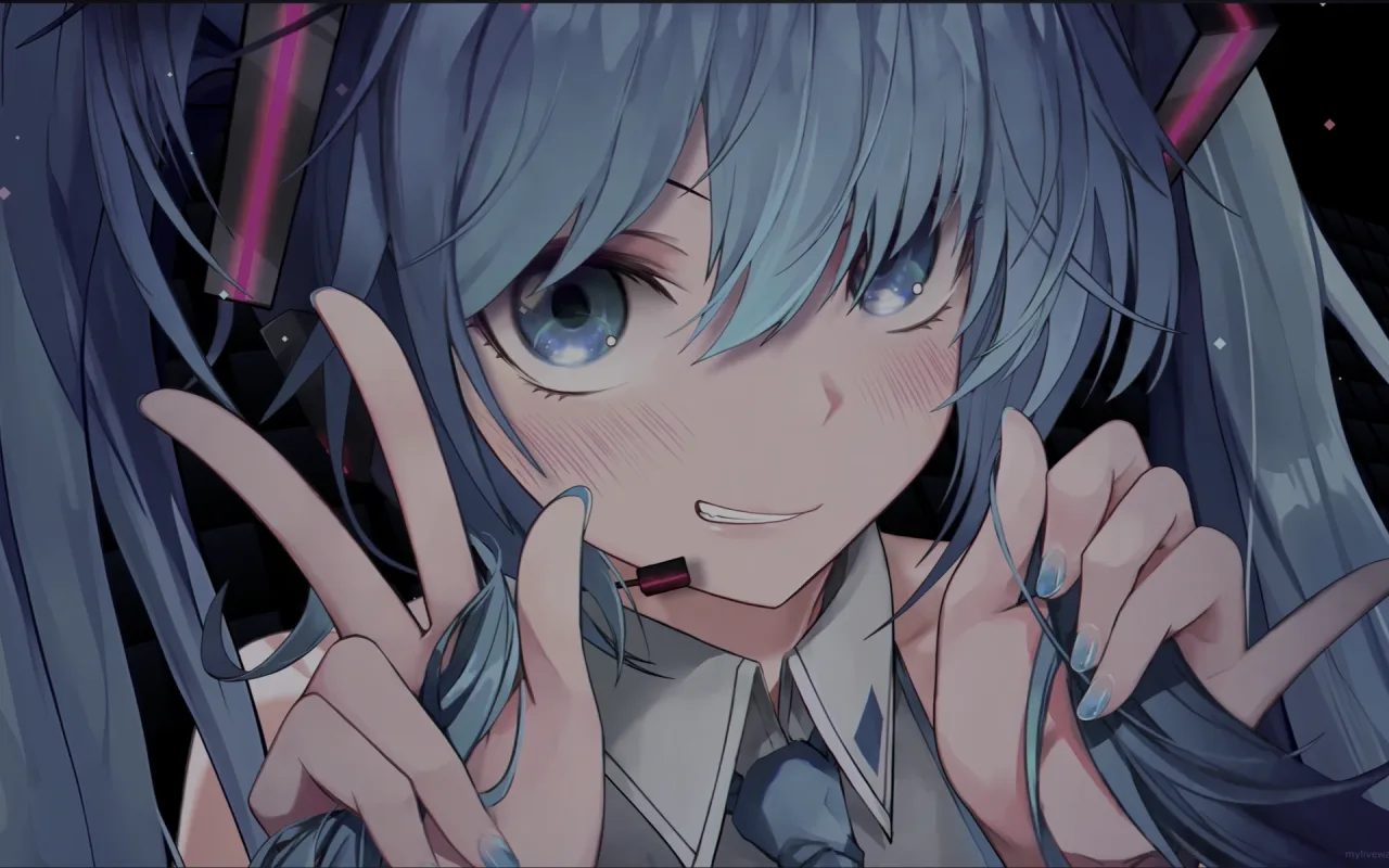 Hatsune Miku, GLaDOS Textured live wallpaper preview