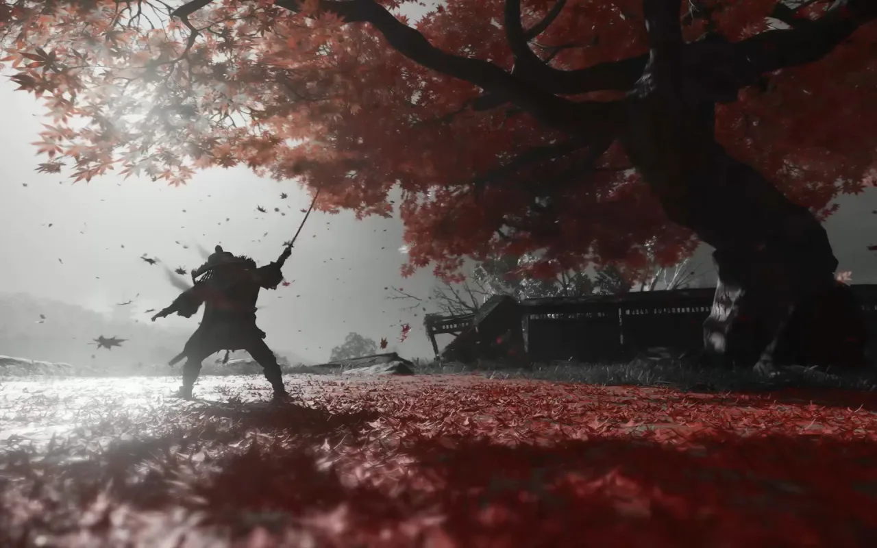 Samurai Under Maple live wallpaper preview