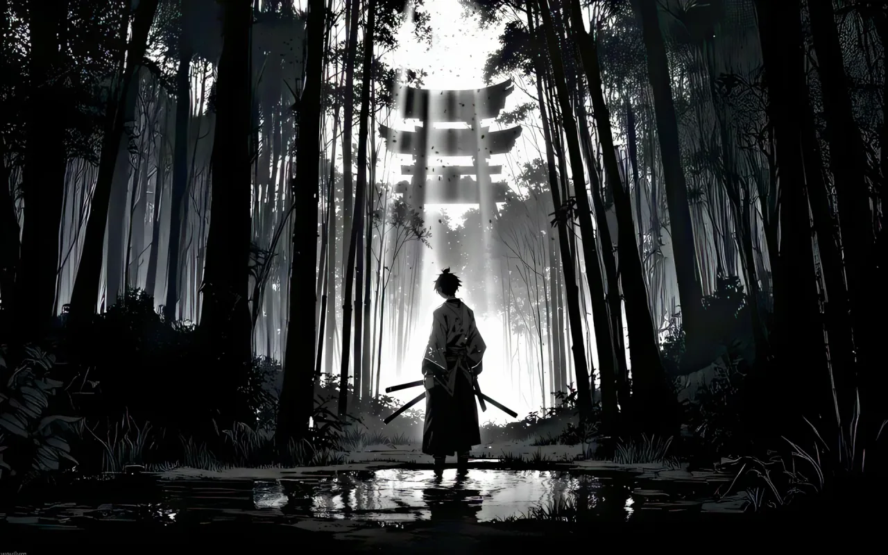 Torii Gate Samurai live wallpaper preview