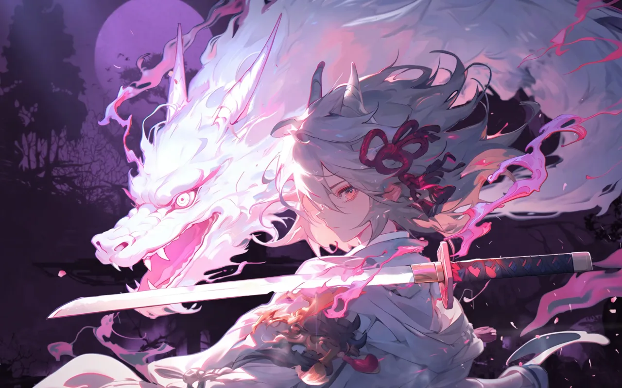 Moonlit Blade Of The White Dragon live wallpaper preview