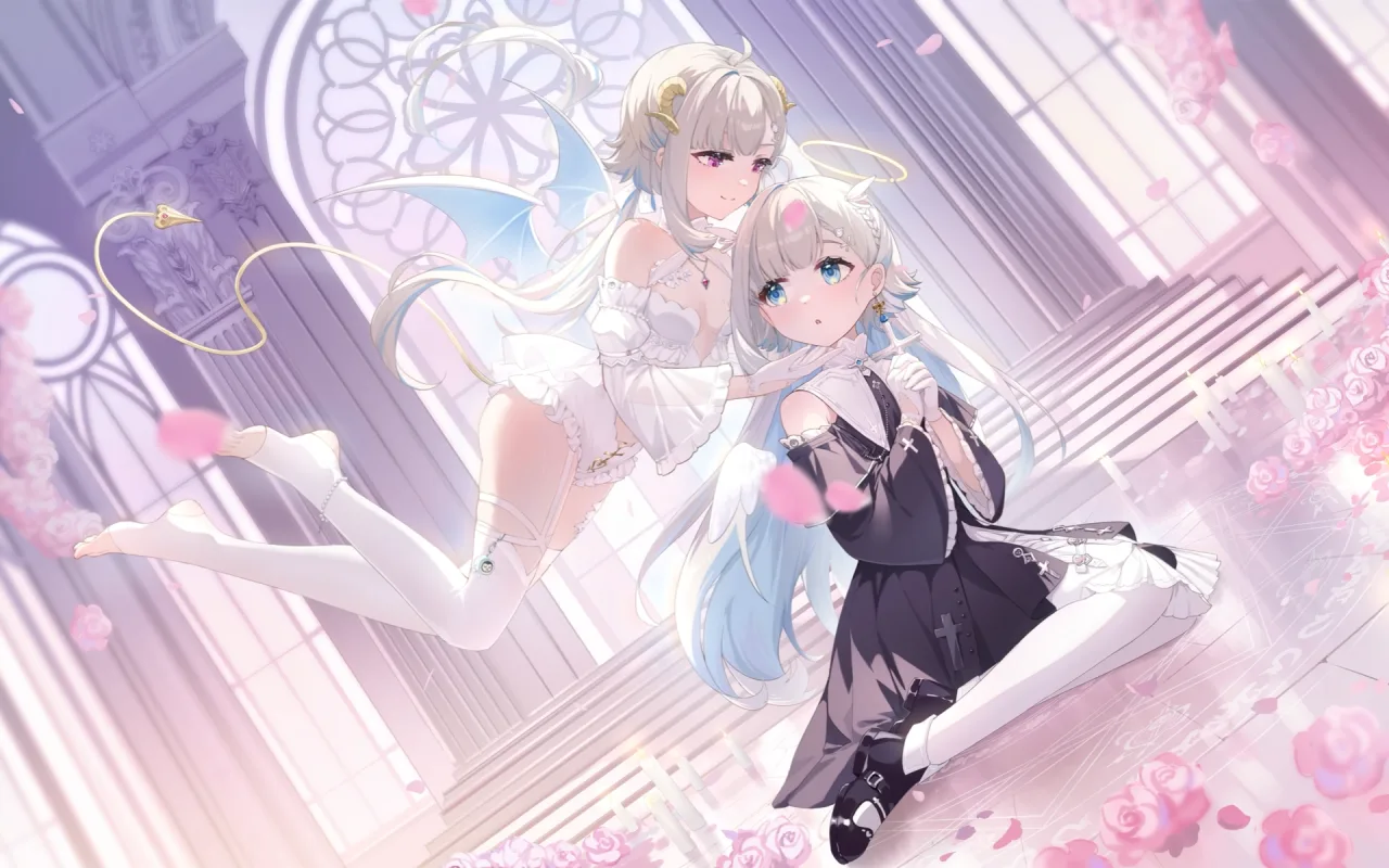 Nun and Succubus live wallpaper preview