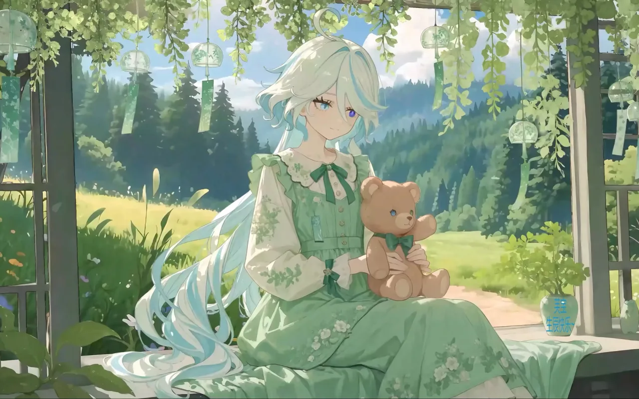 Furina & Bear live wallpaper preview