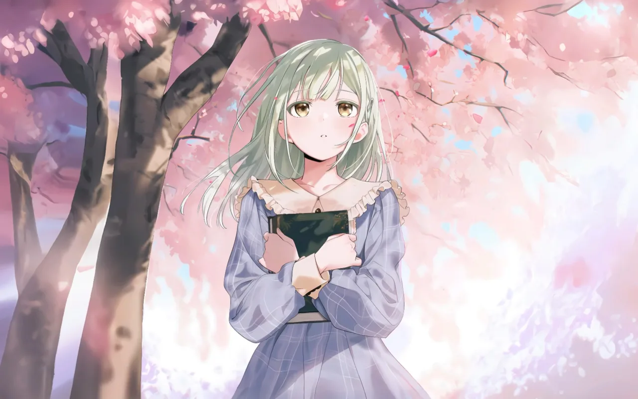 Mutsumi Under The Cherry Blossoms BanG Dream! live wallpaper preview