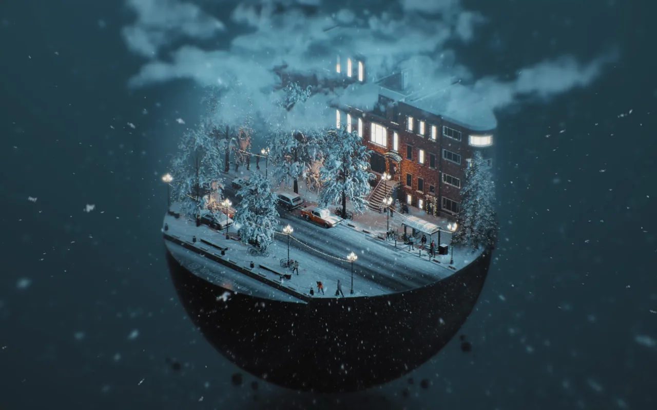 Snowy Winter Night live wallpaper preview