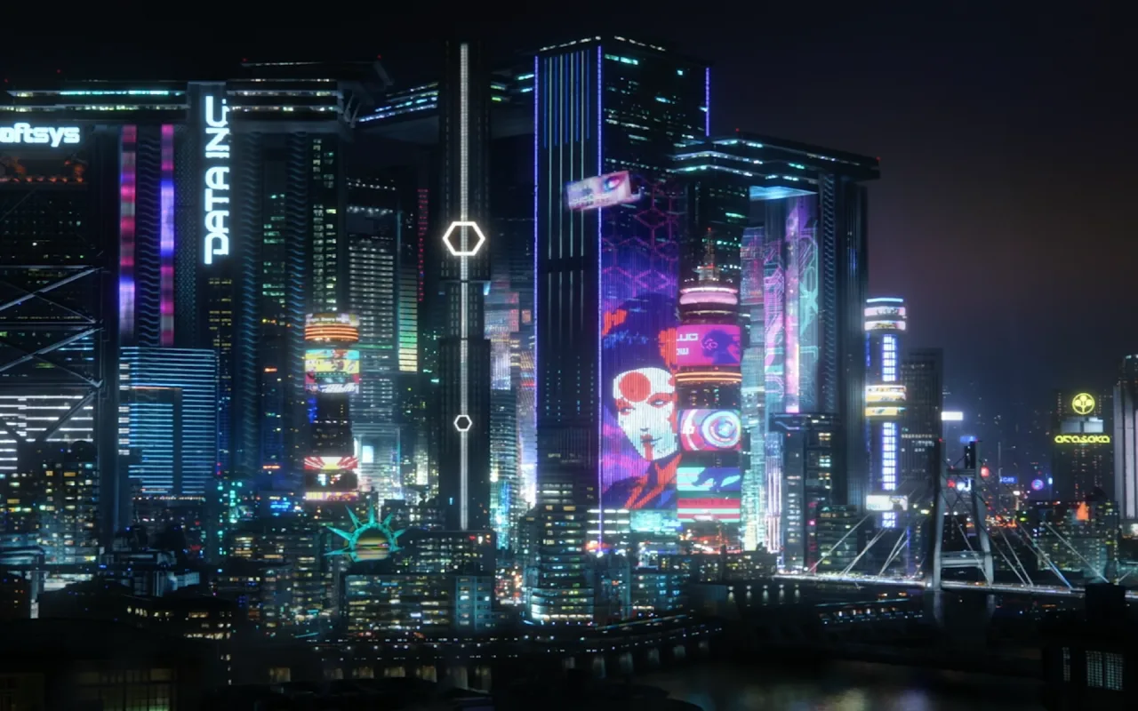 Night City live wallpaper preview