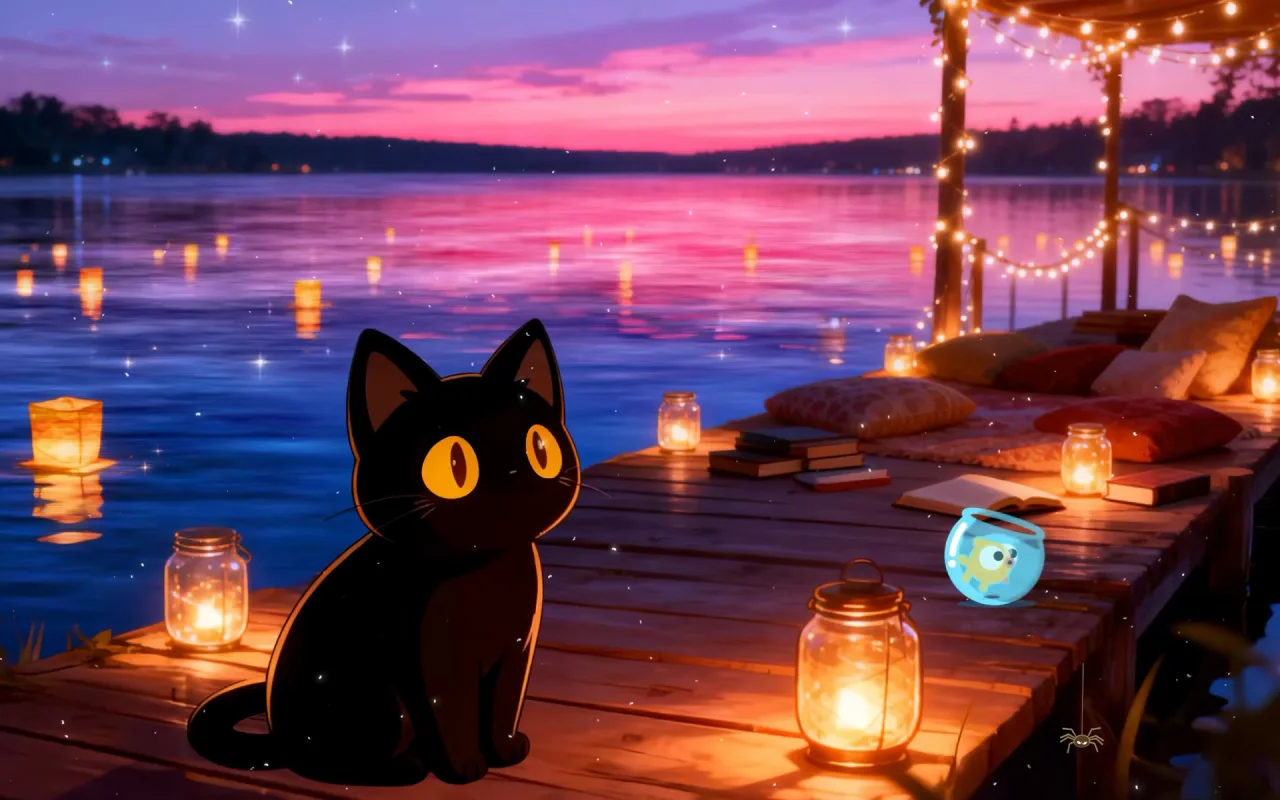 Sunset Lake Glow live wallpaper preview