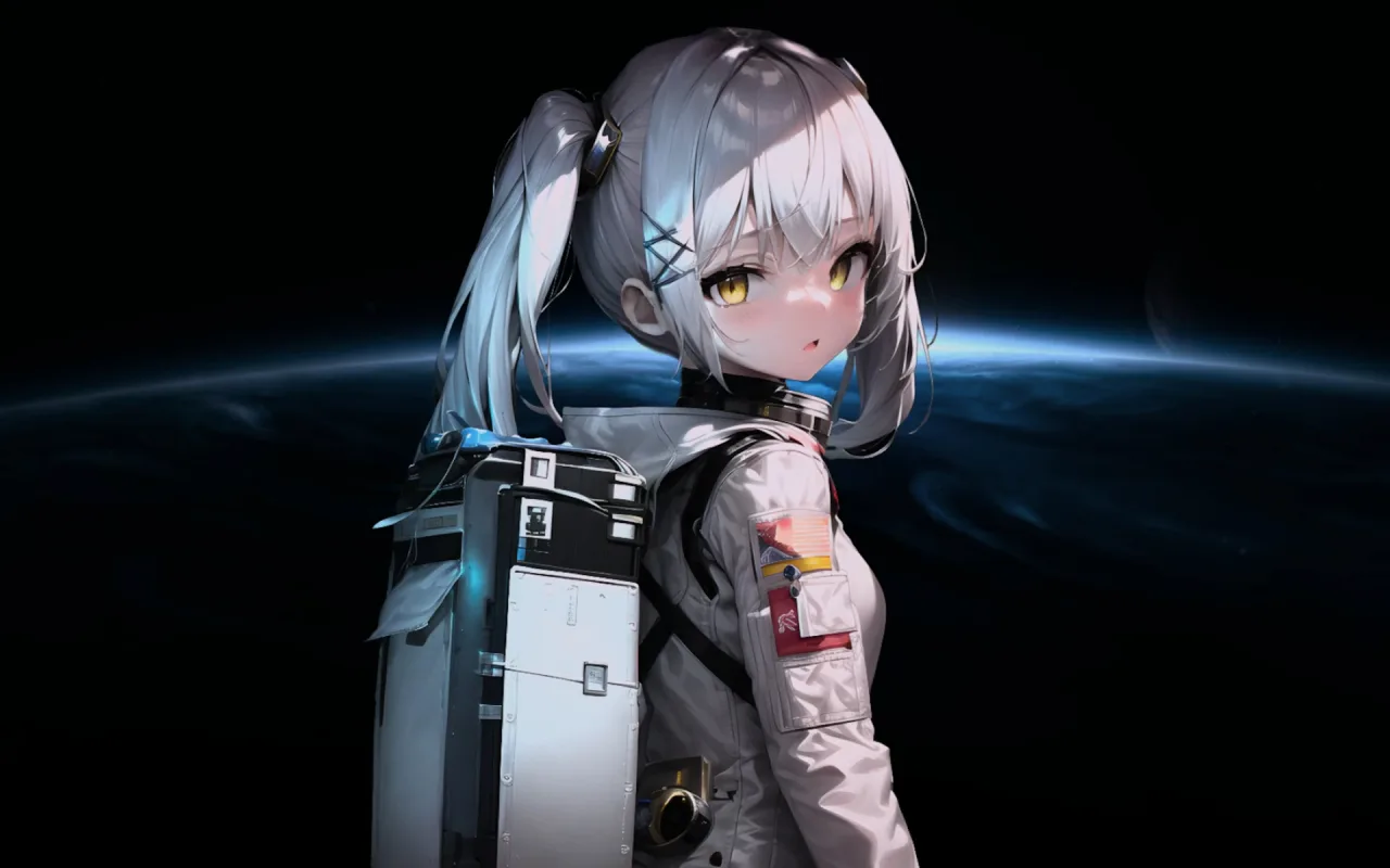 Astronaut girl live wallpaper preview