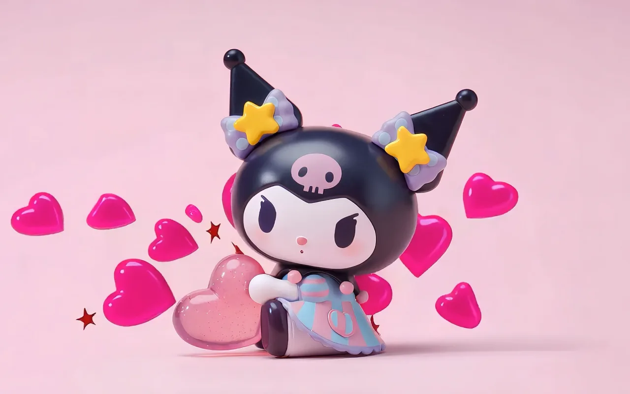 Kuromi Hearts live wallpaper preview