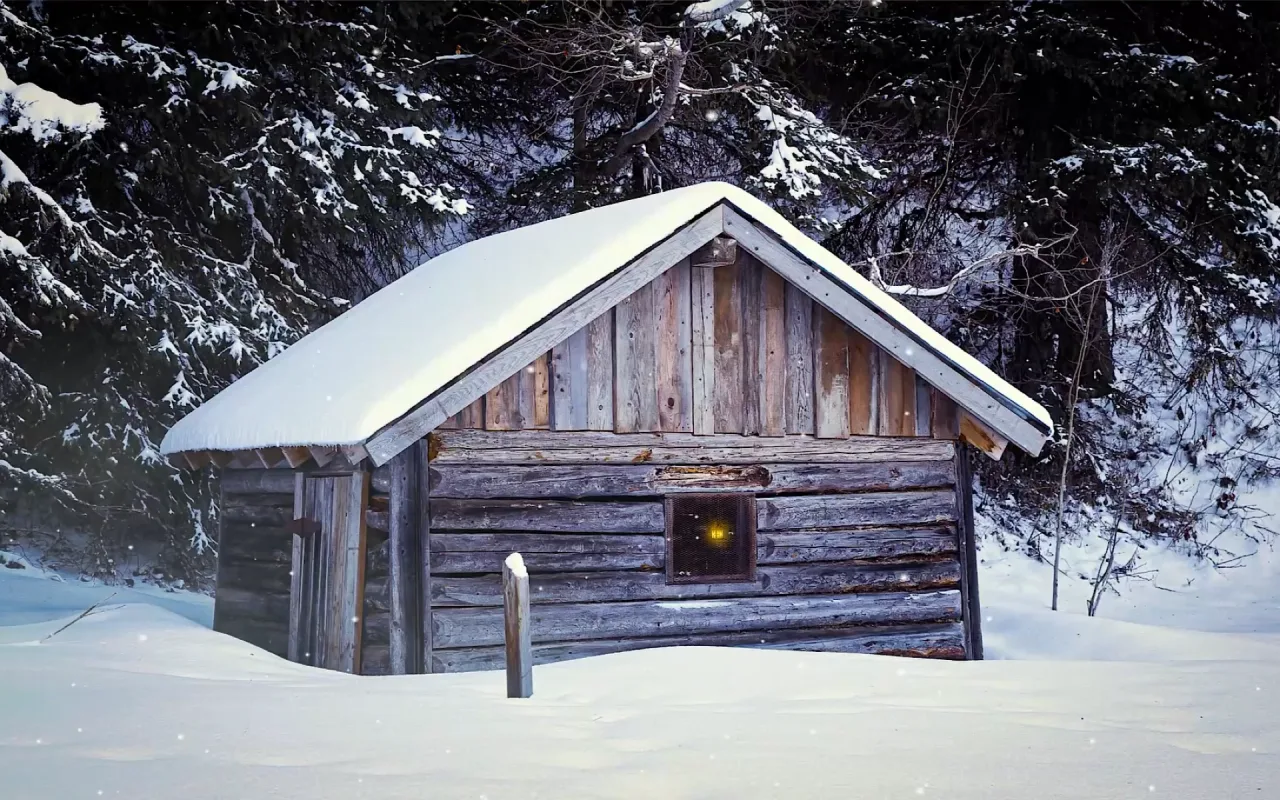 Winter Cabin live wallpaper preview