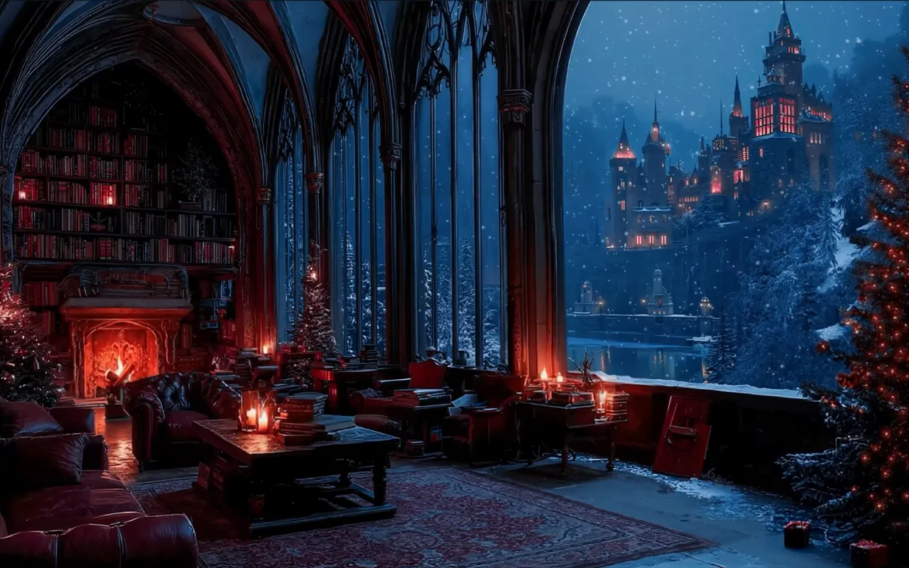 Cozy Winter Study Room live wallpaper preview