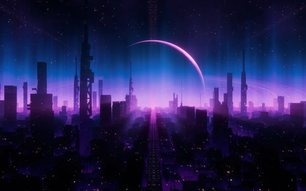 Aurora City live wallpaper preview