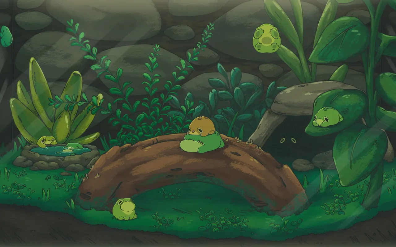 Terrarium Frogs live wallpaper preview