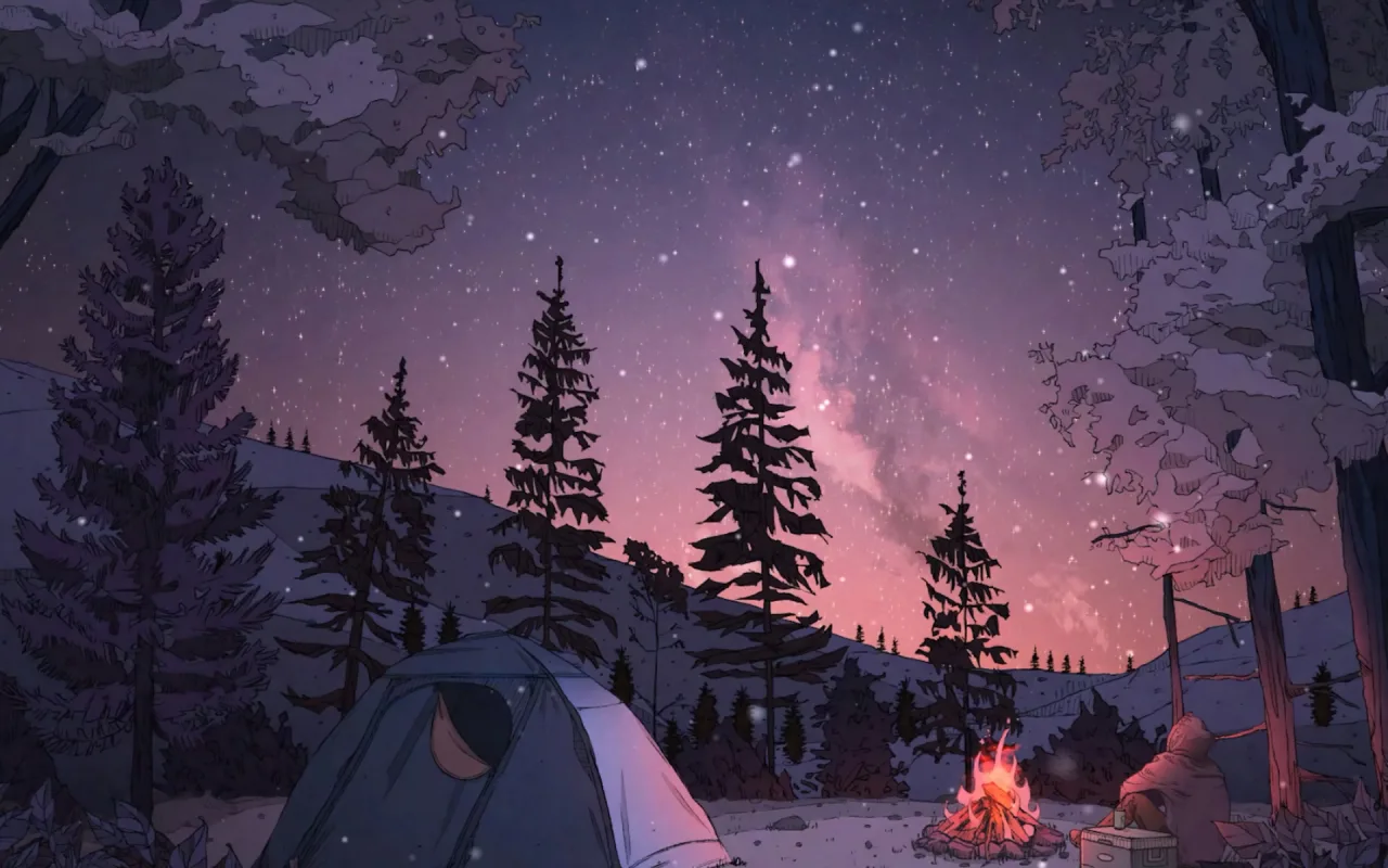 Cozy Camp live wallpaper preview
