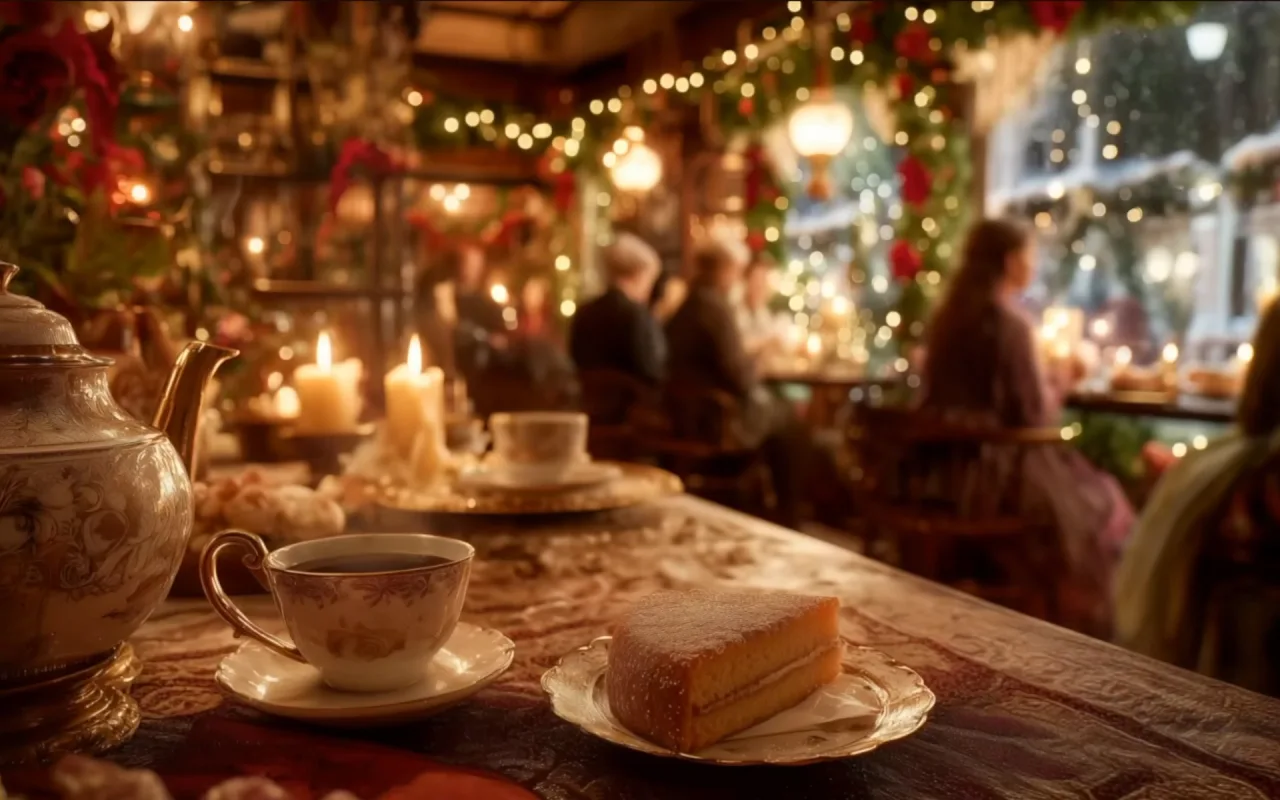 Victorian Christmas Café live wallpaper preview