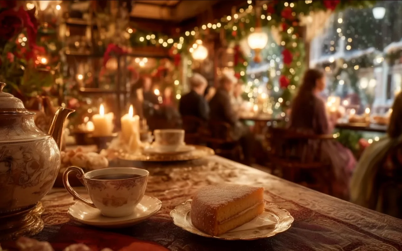 Victorian Christmas Café live wallpaper preview