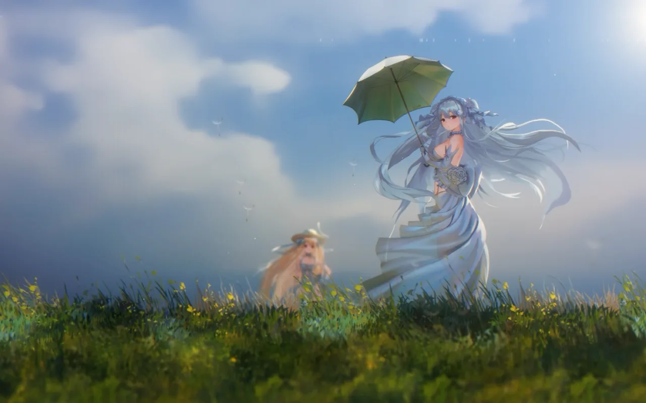 Mio with Umbrella live wallpaper preview