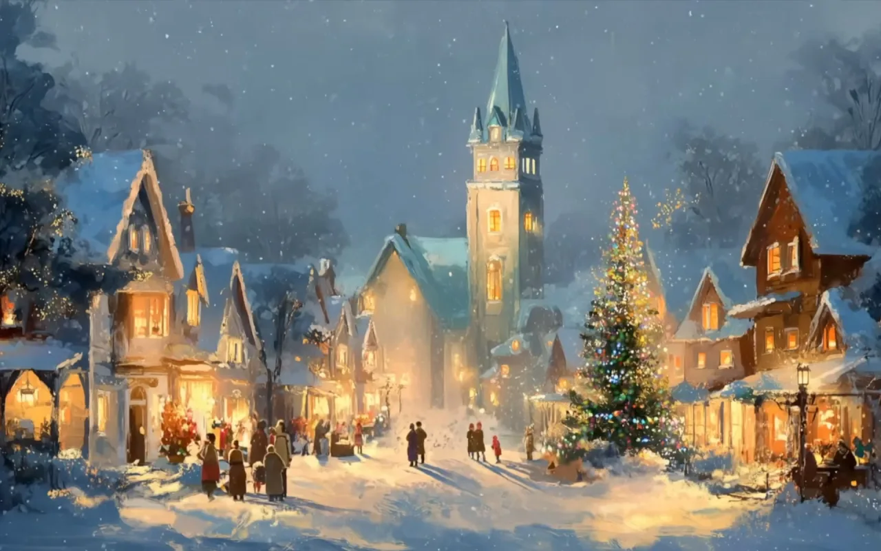 Enchanted Christmas Village live wallpaper preview