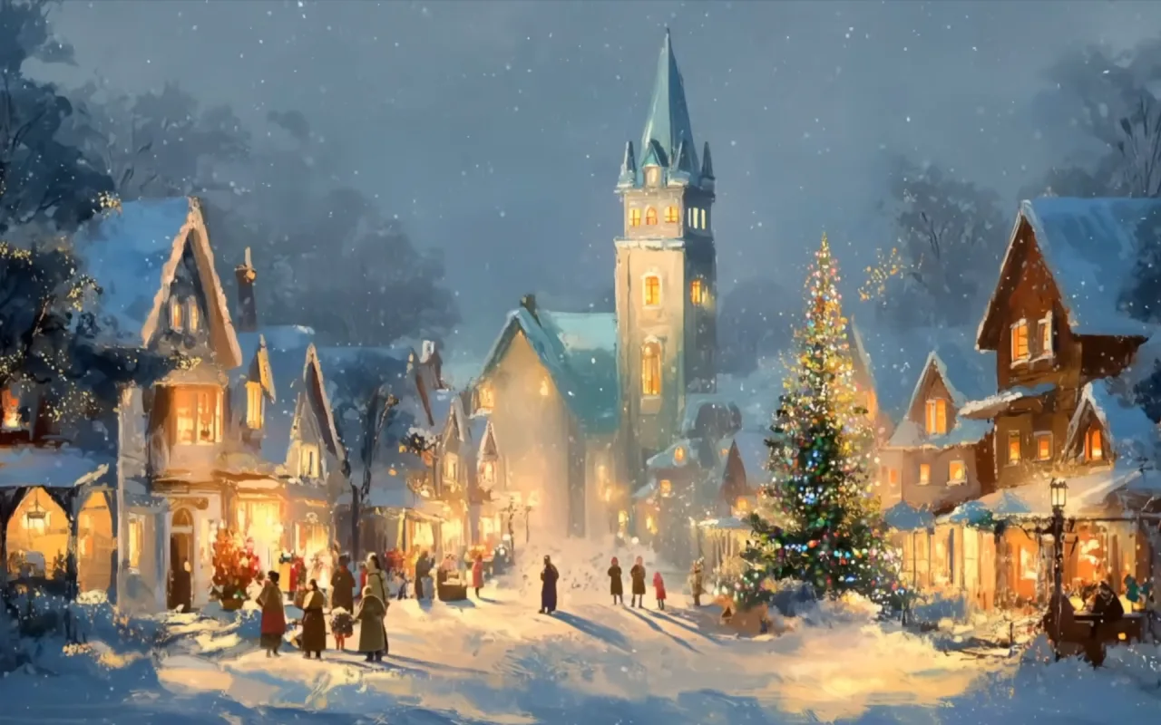 Enchanted Christmas Village live wallpaper preview