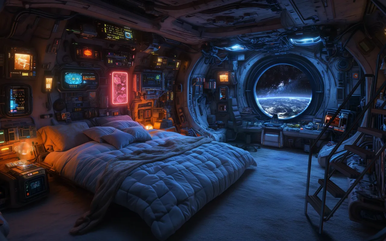 Space Bedroom live wallpaper preview