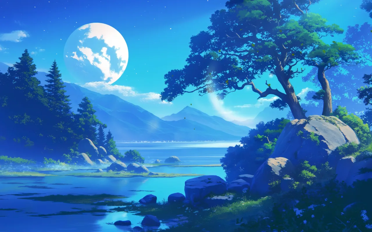 Moonlight Lake live wallpaper preview