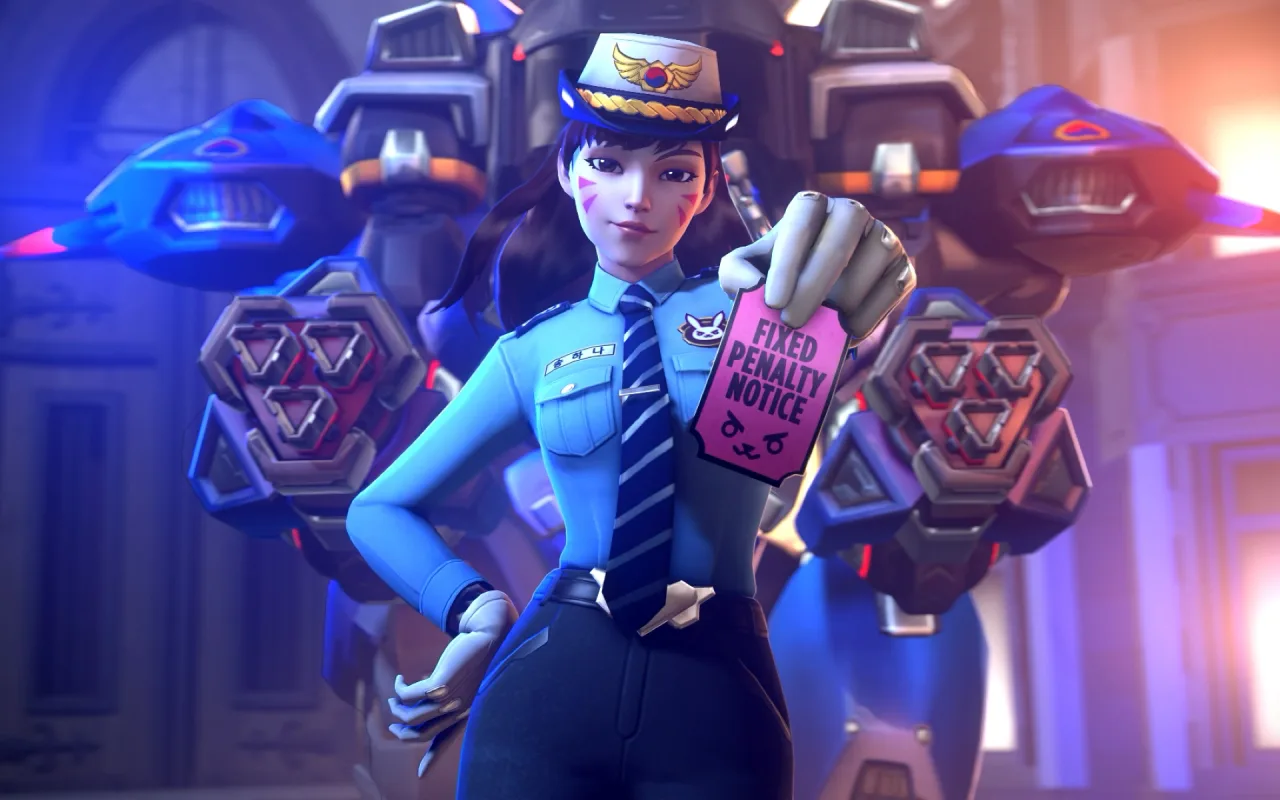 Officer D.Va Ticket live wallpaper preview