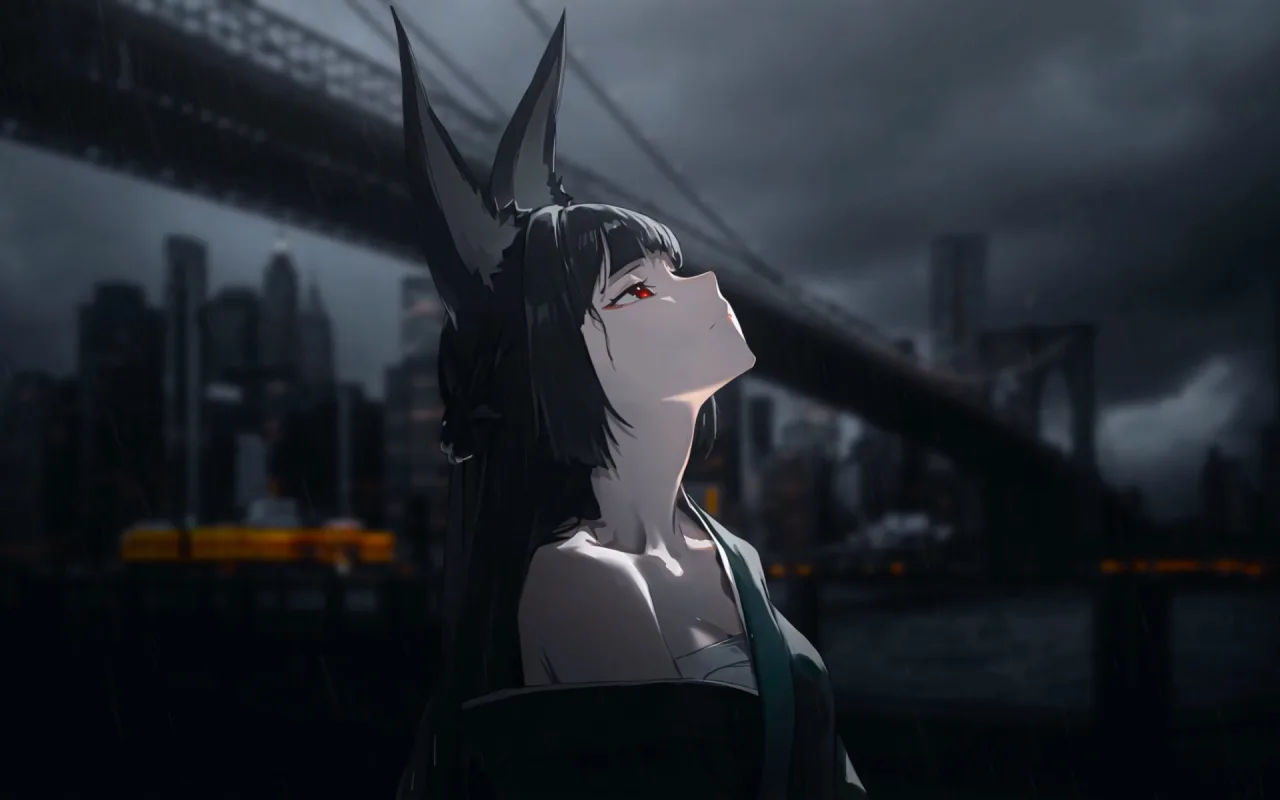 Hoshimi Miyabi Under Dark Sky live wallpaper preview