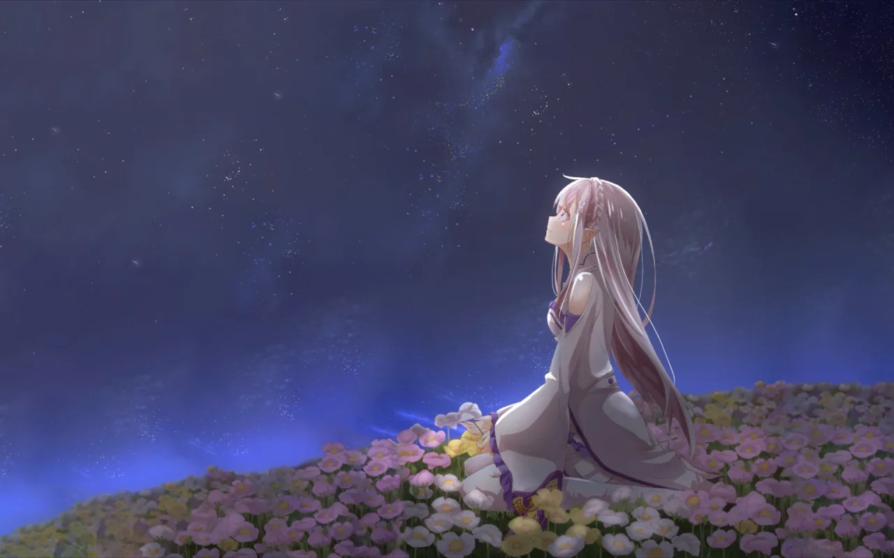 Emilia Starry Night live wallpaper preview