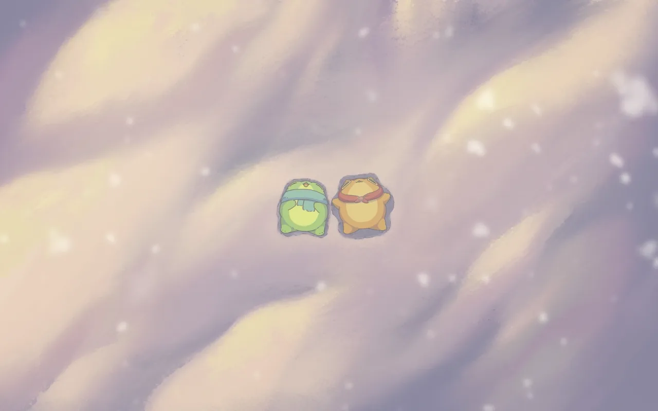 Frog Snow Day live wallpaper preview