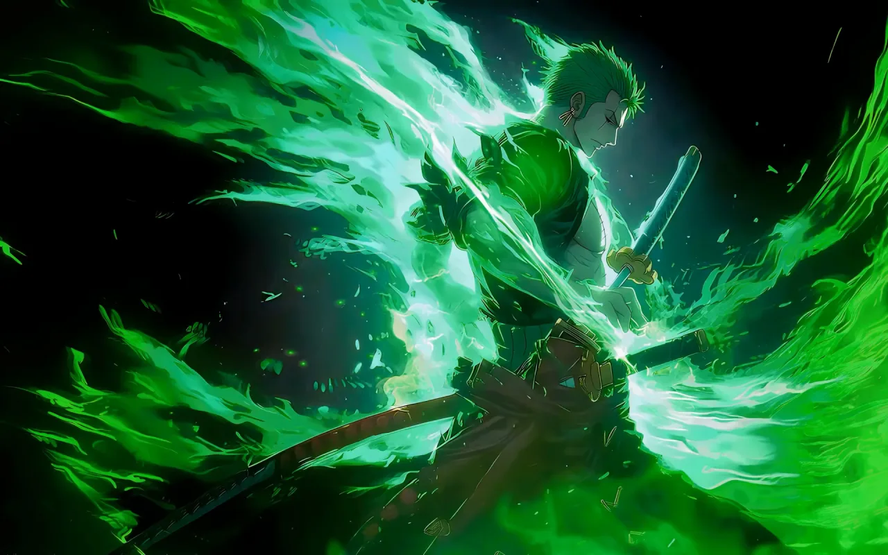 Zoro Green Aura live wallpaper preview