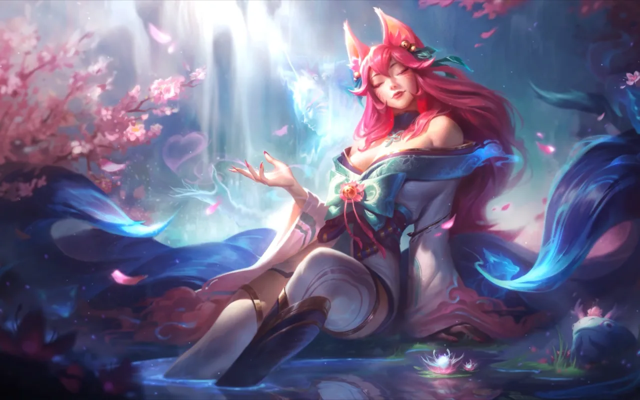 Spirit Blossom Ahri live wallpaper preview