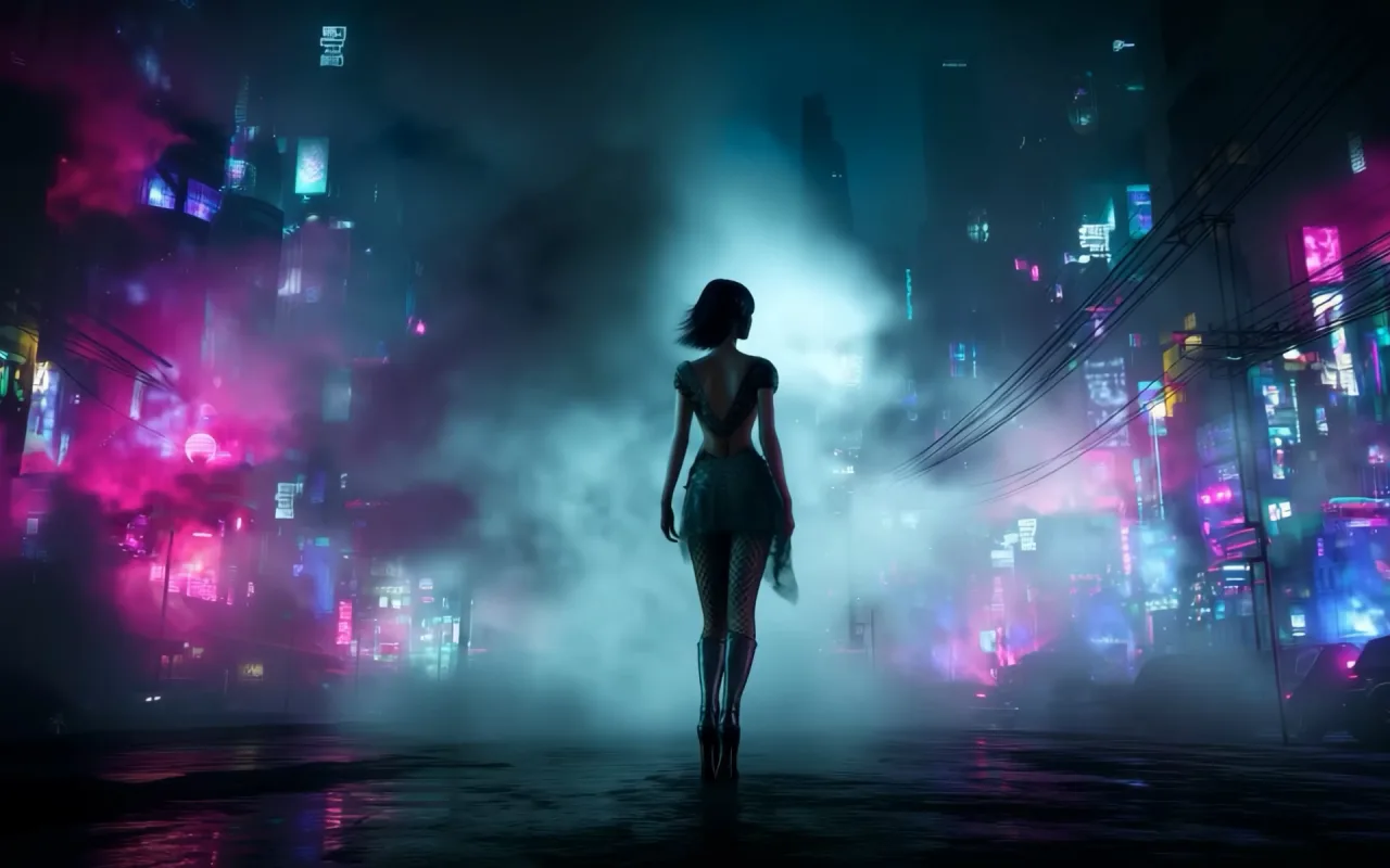 Cyberpunk Girl live wallpaper preview