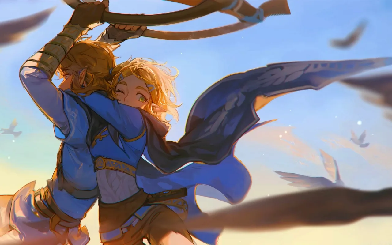 Link & Zelda in the Sky live wallpaper preview